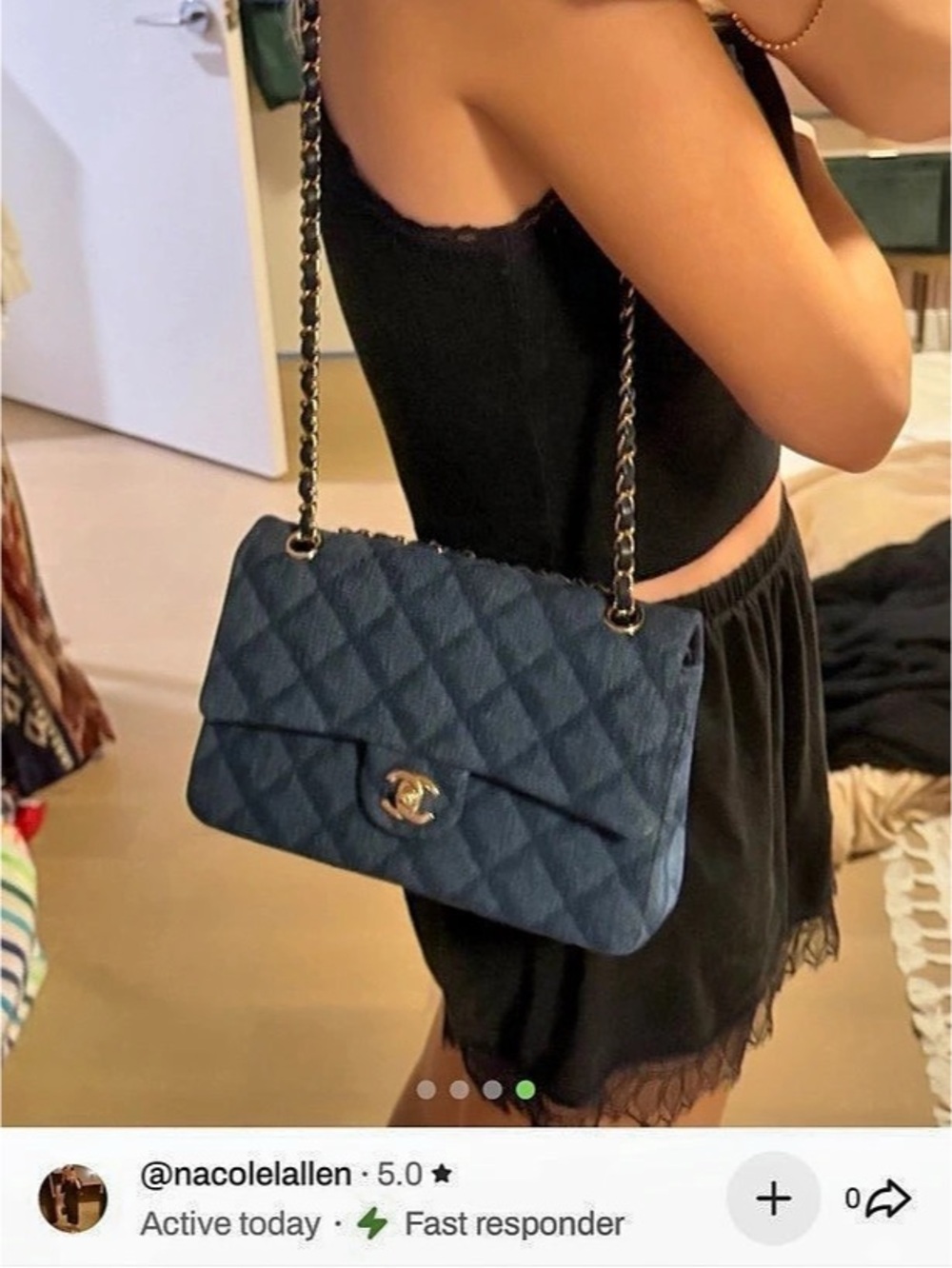 Chanel Denim Medium Flap Bag - Picture 4 of 5